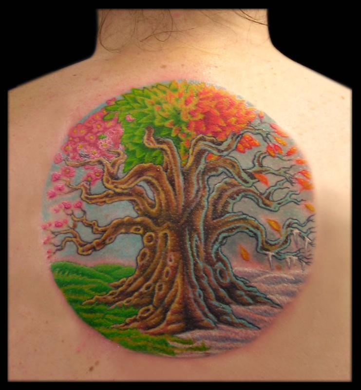 4 season tree tattoo fabrickeyfobtutorial
